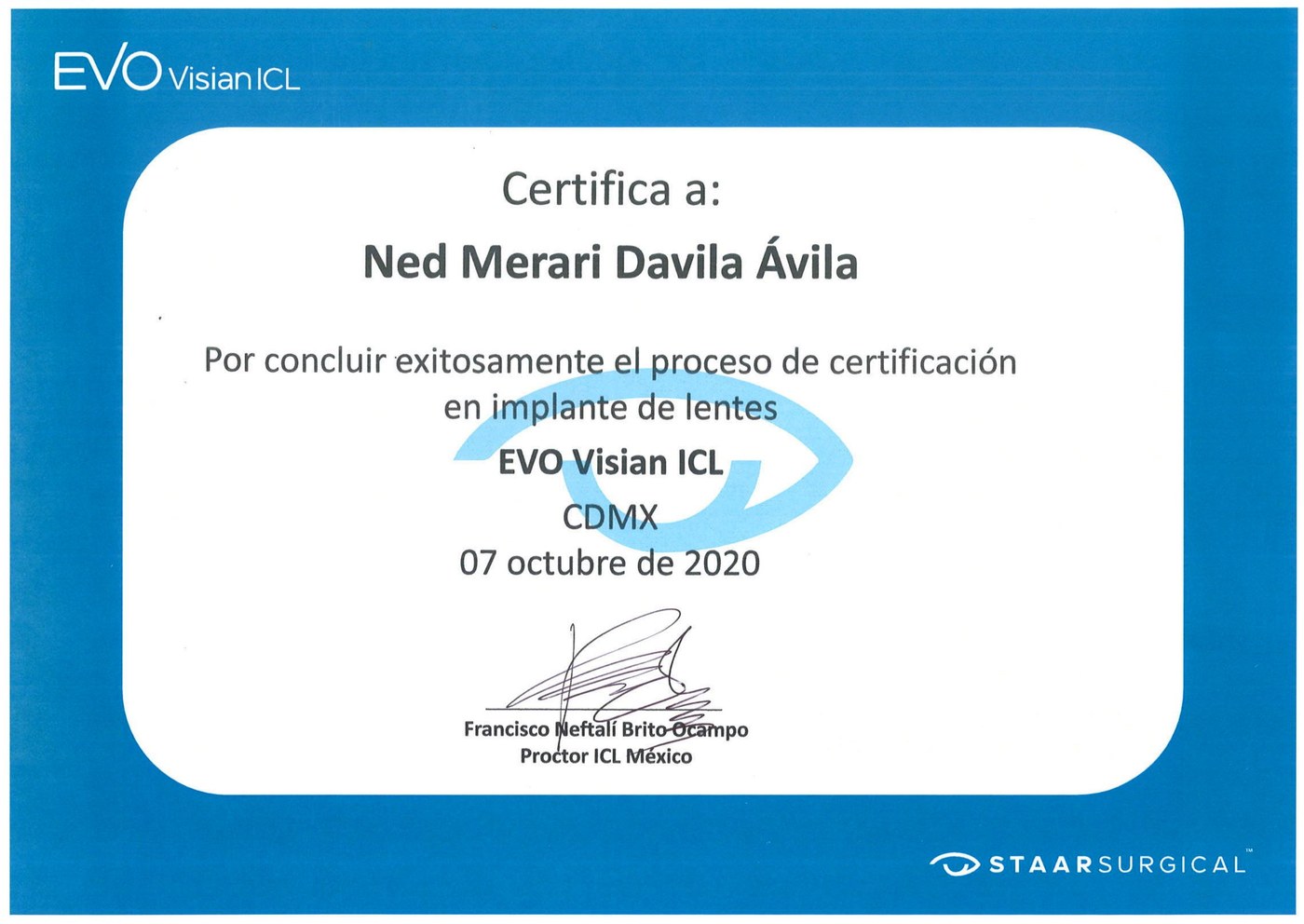 Certificación EVO Visian ICL
