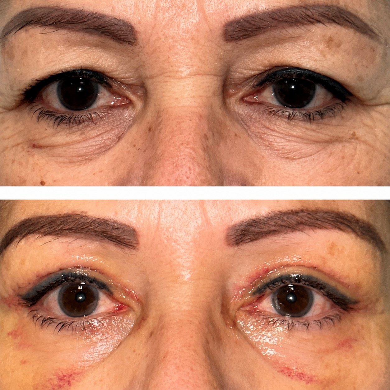 Antes y después de blefaroplastia